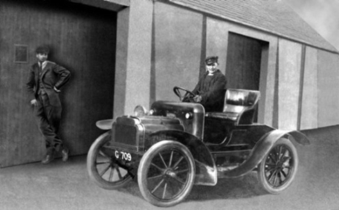 Restored Photo of 1910 Car